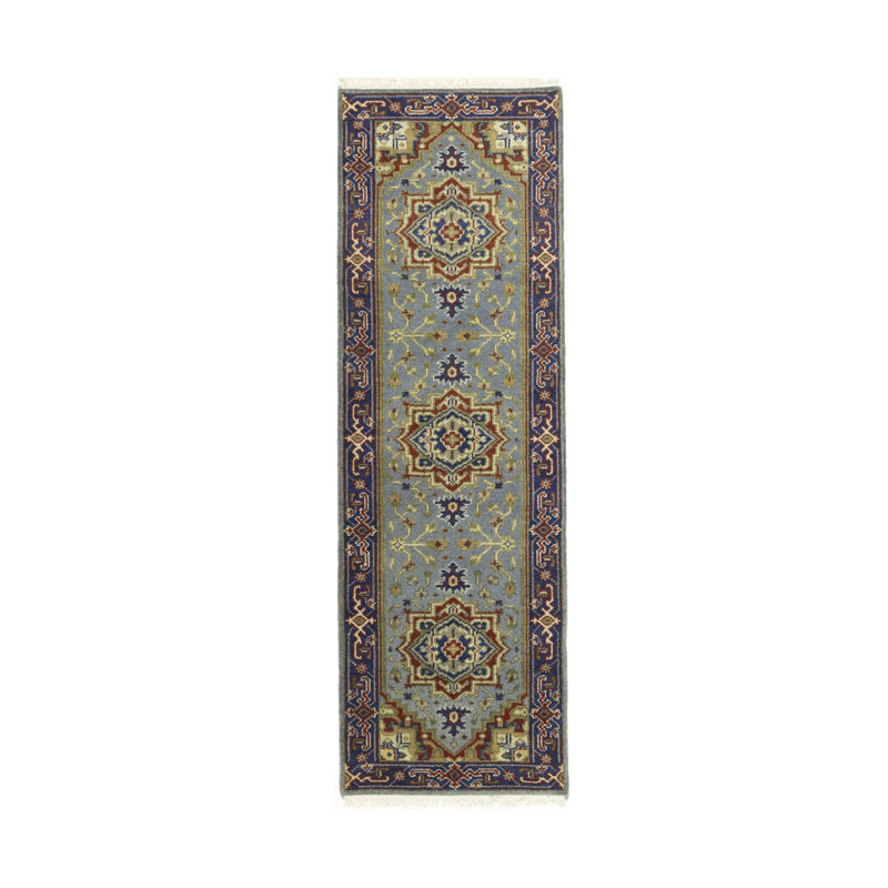 Tapis de couloir oriental en laine Heriz Shauskee Performance