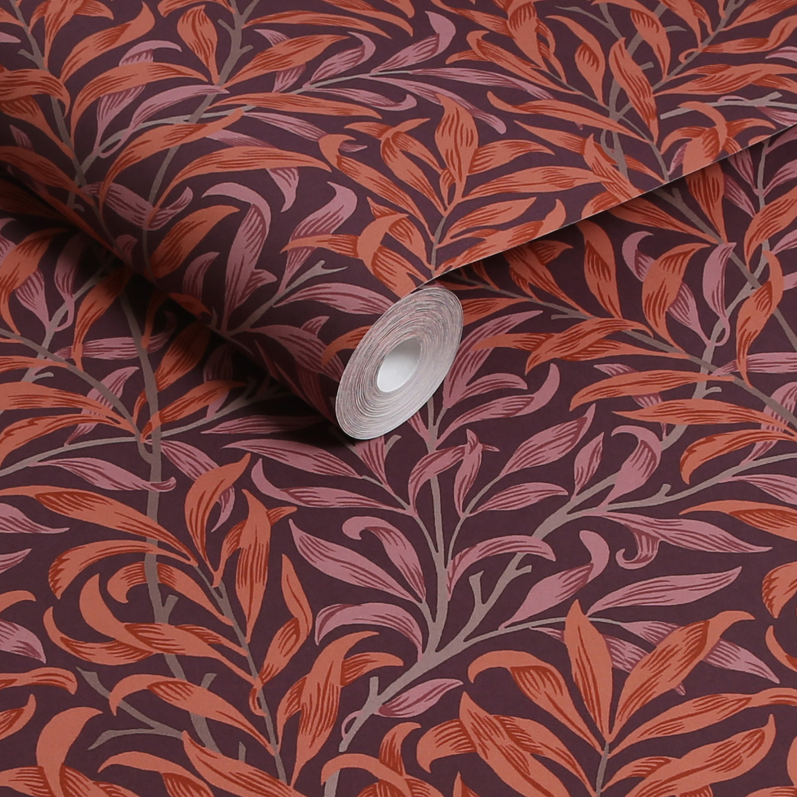 Floral Wallpaper, Plum