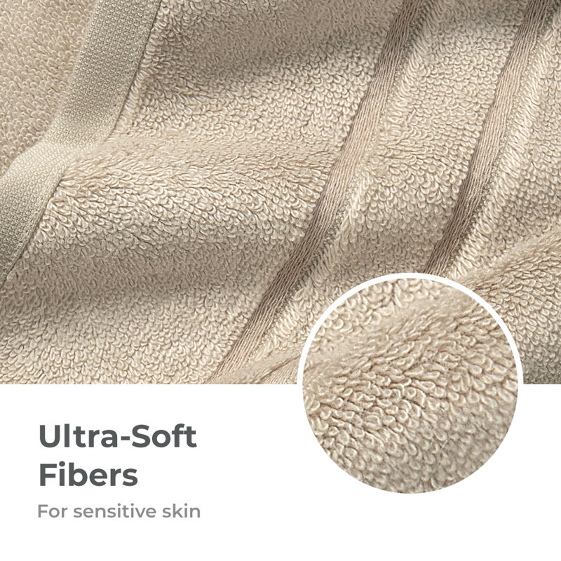 Cariloha - Essuie-mains très lisse - Viscose - 16 po x 24 po, Beige