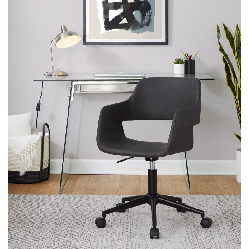 Chaise de bureau Shai, Noir, Gris