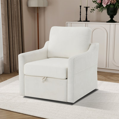Fauteuil demi-tonneau rembourré avec coussin amovible