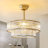 20'' Crystal Caged Mid Century Chandelier Ceiling Fan with Light Kit and Remote Control Included-848437084