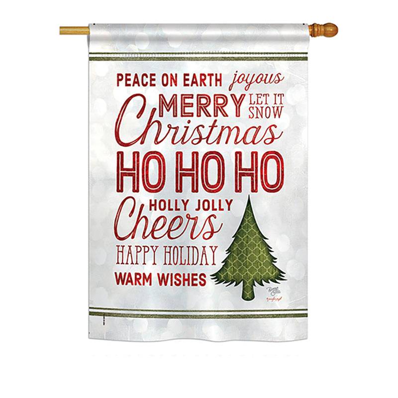 Double Sided 40'' H x 28'' W Polyester Christmas