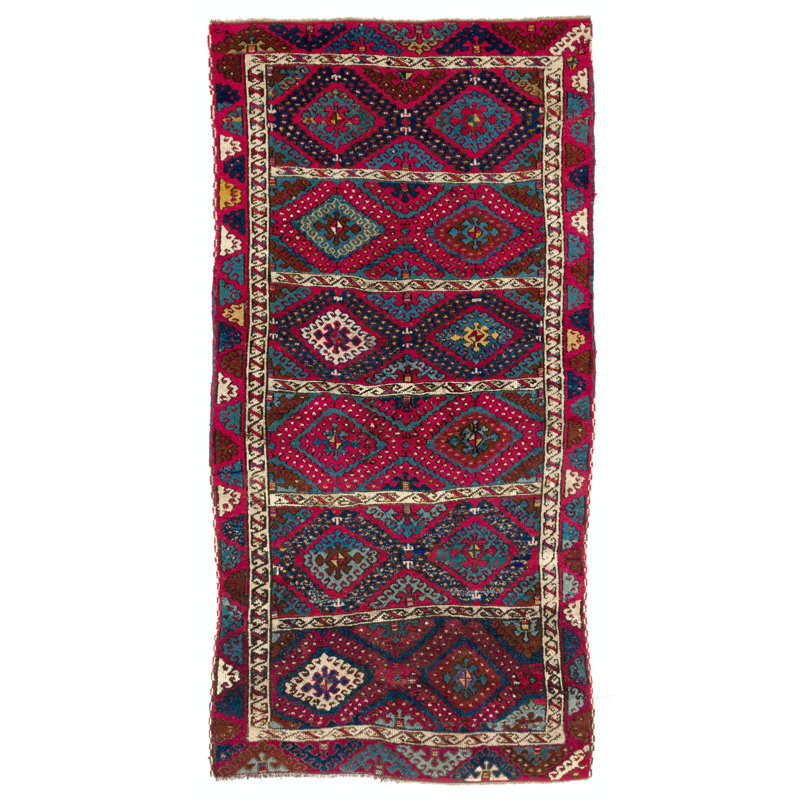 Tapis kurde antique de l'Anatolie orientale, fin du 19e siècle