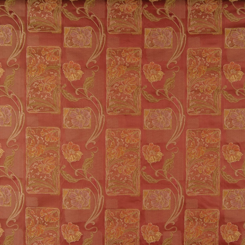 Premier Floral/Foliage Fabric, Orange/Rust