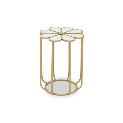 Janney Glass Top Frame End Table