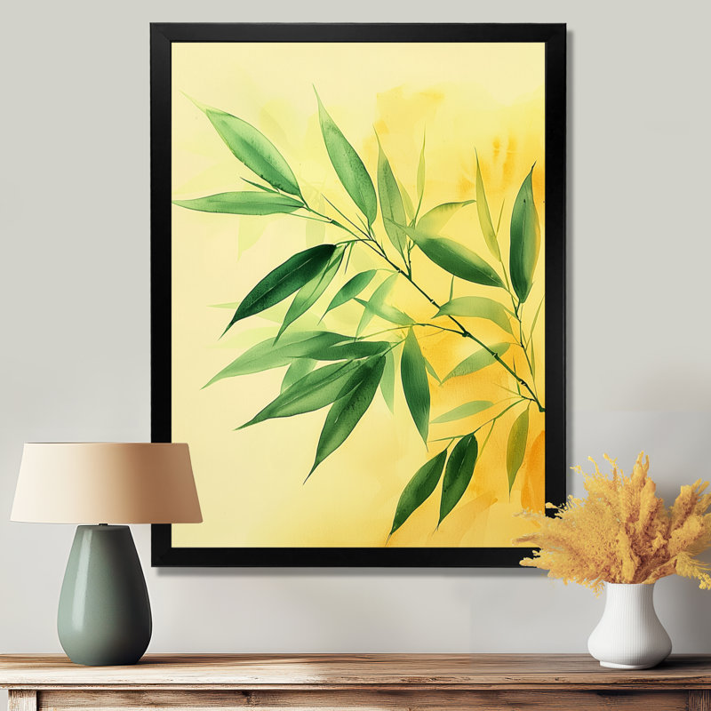 Cledith - art mural floral, Black, 20" H x 12" W, Framed Print without Mat