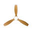 Ventilateur de plafond d'intérieur 52 pouces avec DEL intégrée - blanc mat avec pales à grain de bois brun antique