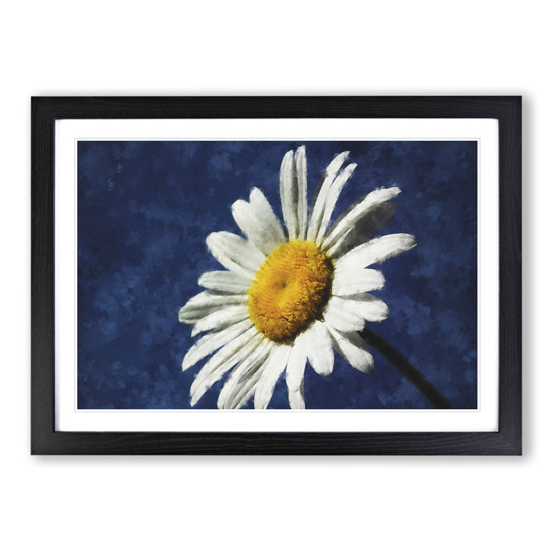 White Daisy Vol.5 Painting - Picture Frame Graphic Art, Black, 36cm H x 48cm W x 2cm D