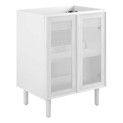 Meuble-lavabo en métal perforé 24 po Modway Calla (lavabo non inclus)