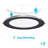 Infibrite 6 Inch Thin Recessed LED Ceiling Light Kit with Soft White 2700 Kelvin Light, Black Finish, 12 Watt, 1050 Lumens, Dimmable, Wet Rated-123845265-123845268-123845269