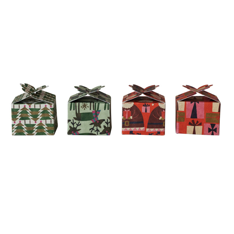 Artisan Printed Paper Interlocking Gift Box