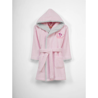 Peignoir 100% coton mi-mollet avec poches et capuche pour enfants