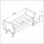 Banc de lit 51,5 po avec rangement en velours gris-131203650