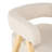 Polyester Arched Boucle Beige Living Room Accent Chair With Brown Angled Wooden Legs