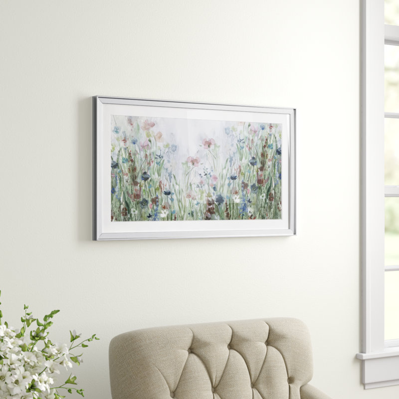 " Wildflower Fields " Painting Print, Silver, 22.5" H x 42.5" W