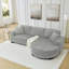 Canapé-lit modulaire rembourré en velours Corduroy
