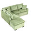 Canapé-lit modulaire de 80,46 po avec rangement, 2 coussins, abris modulaire de salon ergonomique et stable avec prises de courant-932075080