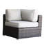 Brown Sectional Corner - All Weather Outdoor Chair With Cushions, Modular Design, And Ready To Use Feature Corner: Removable Washable Covers, Gently Sloped , Construction