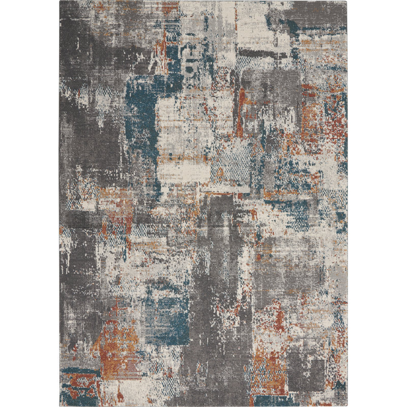 Abstract Indoor Rug, Rectangle 4' x 6'