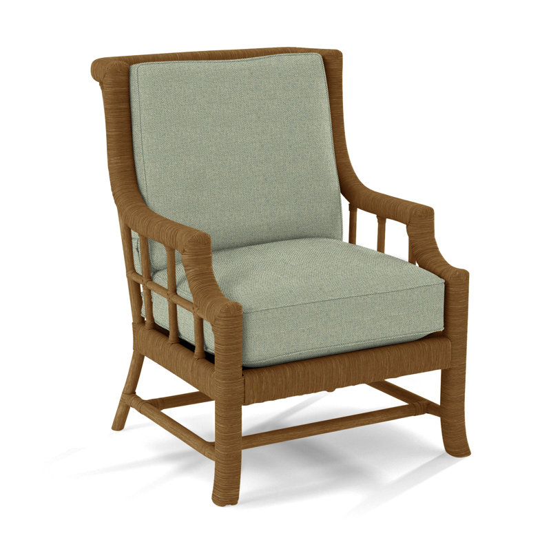 Fauteuil Lafayette, La Havane, Tissu vert performance 0851-54
