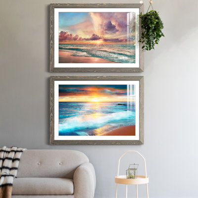 Copper Beach - ensemble de 2 peintures encadrées
