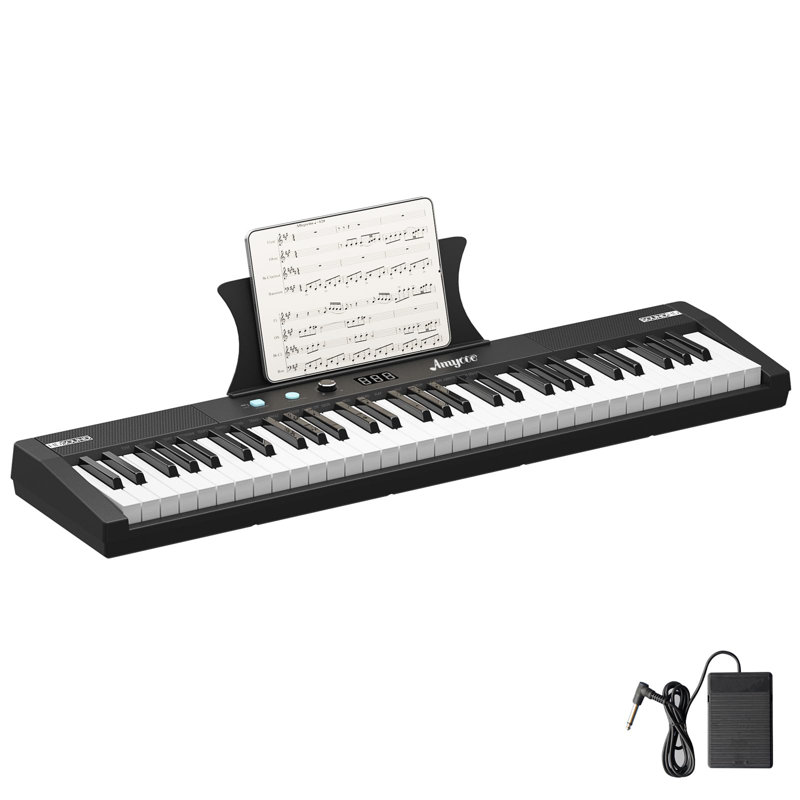 61 touches pour piano, clavier électrique semi-lesté pour débutant / professionnel (sans support)