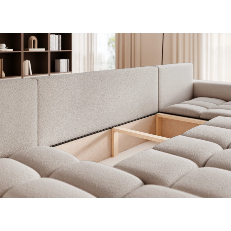 5 Seater Sofa Bed, Grey