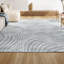 Maribo High-Low Abstract Groovy Striped Light Blue/Ivory Indoor/Outdoor Rug-1080227138