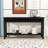 Vintage Honeycomb Wooden Console Table with Storage Drawers and Open Shelf for Entryway-40037992