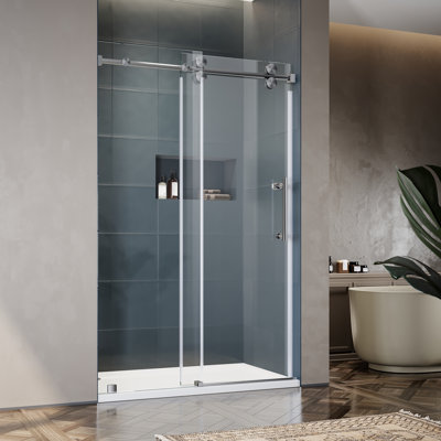 46" - 49" W x 76" H Single Sliding Frameless Shower Door