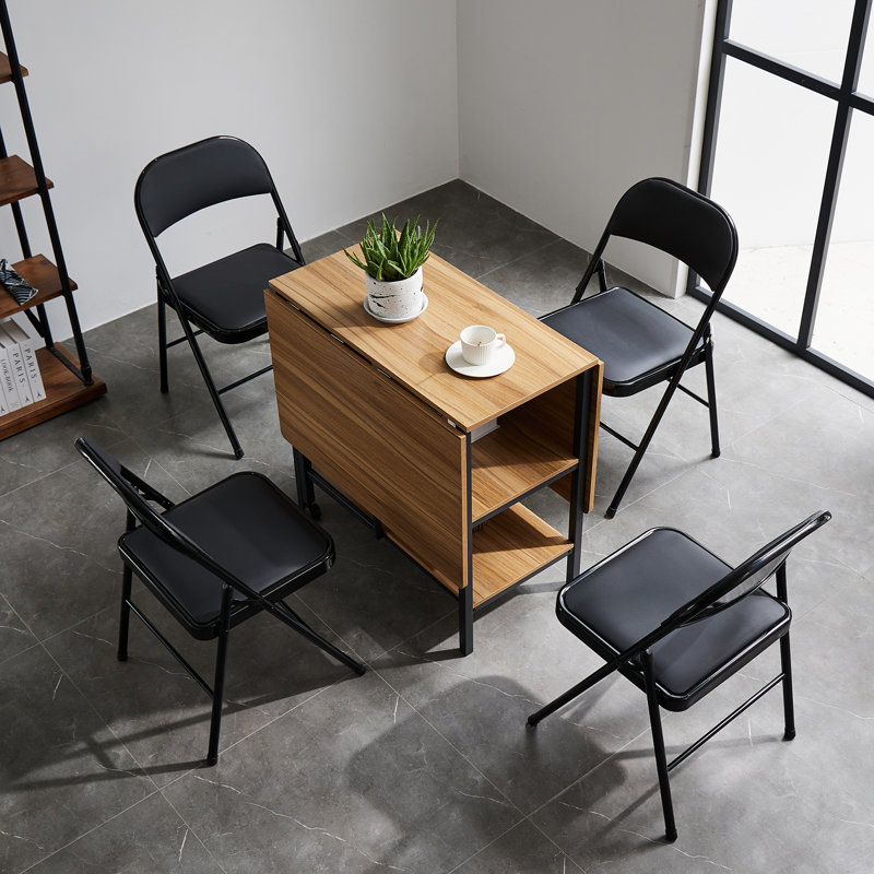 Plastic / Resin Padded Office Folding Chairs Folding Chair Set, Black