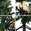 Arbre de Noël artificiel de Noël 6 pi, arbre de Noël à charnière non éclairé de qualité supérieure avec support pliable en métal pour la maison, le bureau et la fête