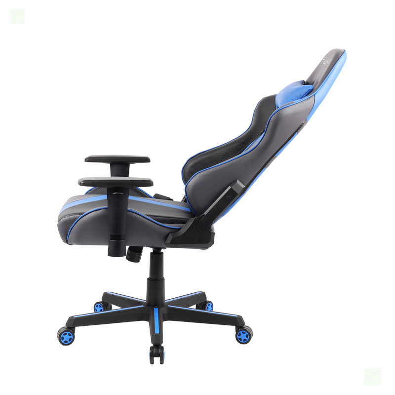 Fauteuil de jeu ergonomique à dossier haut, Bleu