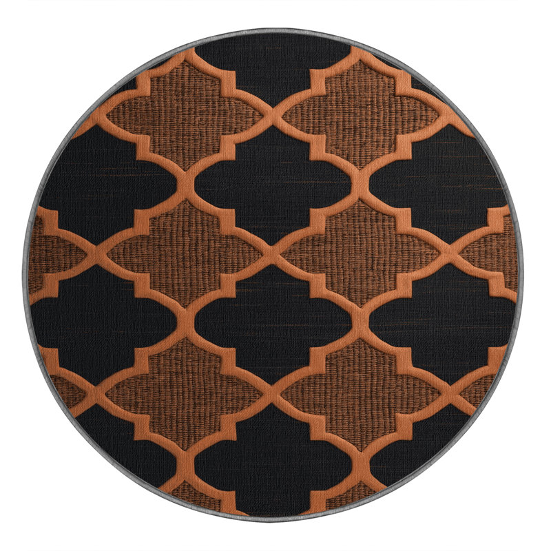 Tapis mauve lavable à la machine, Rond 6 pi