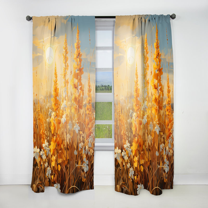 Greenateh - Rideau Meadow - Rideau obscurcissant sans motif - 1 panneau, L 52 po x L 84 po