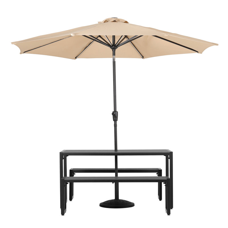 Rectangular 3 - Piece 4 - Person 150Cm L Outdoor Table Set