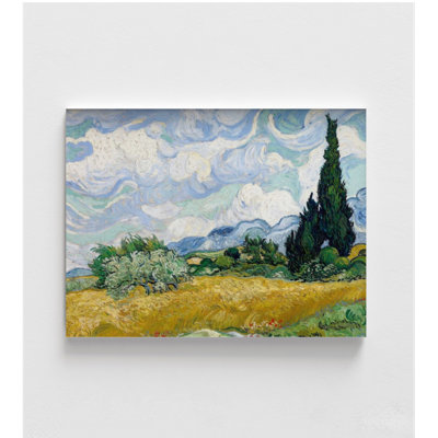 «Wheat Field with Cypresses» par Vincent Van Gogh, art mural encadré, reproduction de peinture à l'huile Van Gogh, décoration murale blé, art mural encadré