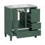 Ensemble de meuble-lavabo moderne 30 po avec lavabo 30 po, ensemble de rangement pour salle de bain avec porte à fermeture douce et 3 tiroirs, structure en bois massif