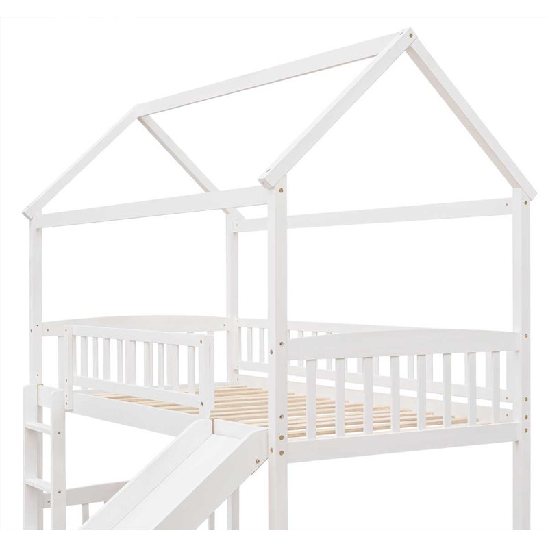 Lit mezzanine simple Goehner par Harper Orchard, Blanc