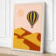 Balloon Over Desert Retro - Wrapped Canvas-1640842032-1640842035