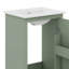 Armoire de salle de bain moderne et compacte pour petits espaces, rangement élégant avec lavabo en céramique