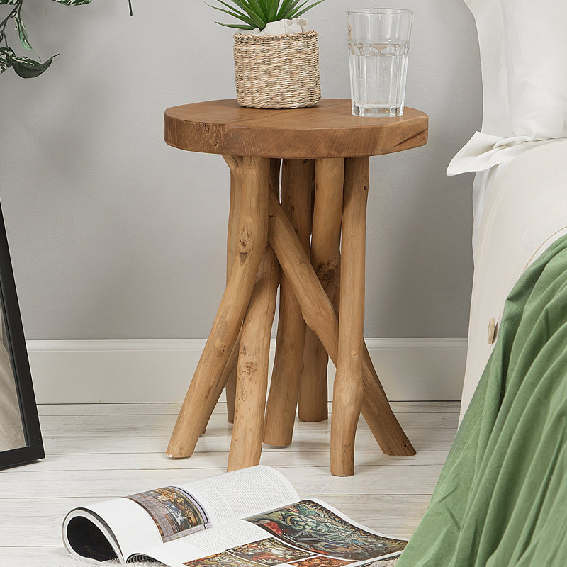 Regina Solid Wood Abstract End Table