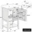 Meuble-lavabo de 20 po avec lavabo, armoire de salle de bain avec porte à fermeture douce, support de rangement et tablette ouverte, gris
