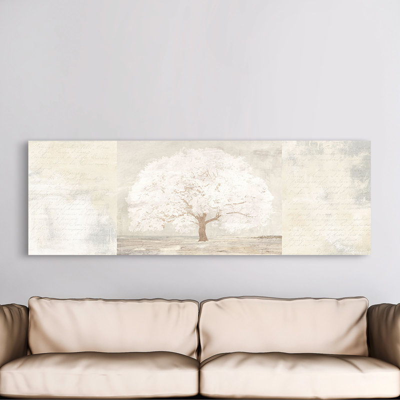 Pale Tree Panel by Alessio Aprile - No Frame Print on Canvas, 40cm H x 120cm W x 4cm D