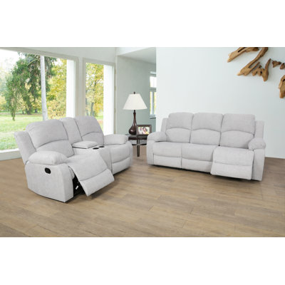 Atlow 2 Piece Fabric Reclining Living Room Set