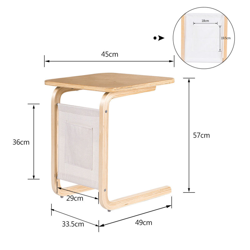Sola Solid Wood C Table End Table
