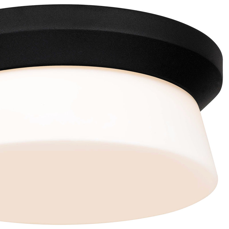 Plafonnier encastré noir intégré 11 pouces avec 1450 lumens 25W à haut rendement, 3 choix de température de couleur 3000K / 4000K 5000K, fonctionnalité à intensité variable, diffuseur en verre blanc gravé, intérieur