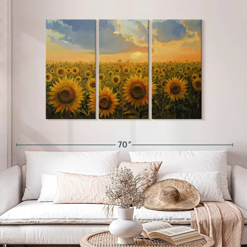 Champ de tournesols Alvord, H 32 po x l 50 po
