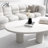 Table basse Minimalist Cloud - Design incurvé de noix de cajou